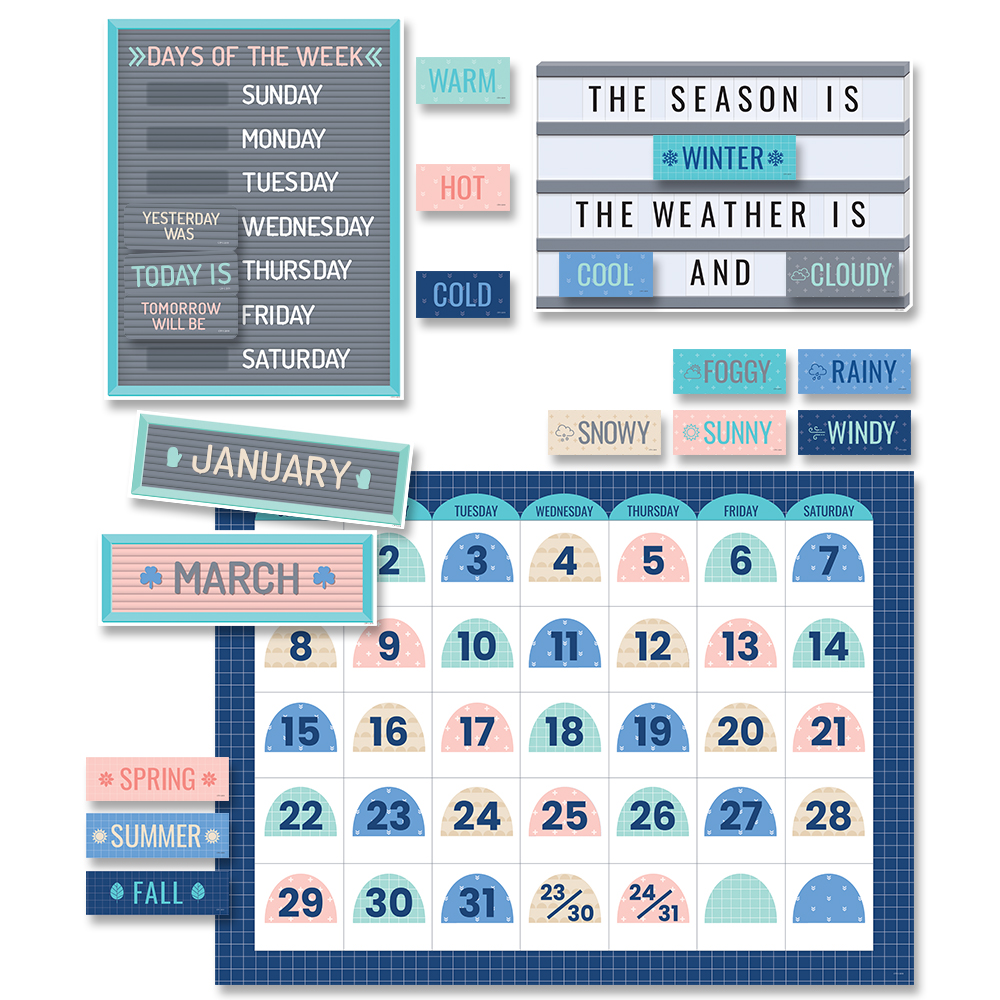 Calm Cool Calendar Set Bulletin Board SOLD OUT LRC